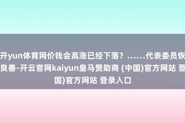 开yun体育网价钱会高涨已经下落？……代表委员恢复网友良善-开云官网kaiyun皇马赞助商 (中国)官方网站 登录入口