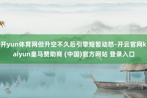 开yun体育网但升空不久后引擎短暂动怒-开云官网kaiyun皇马赞助商 (中国)官方网站 登录入口